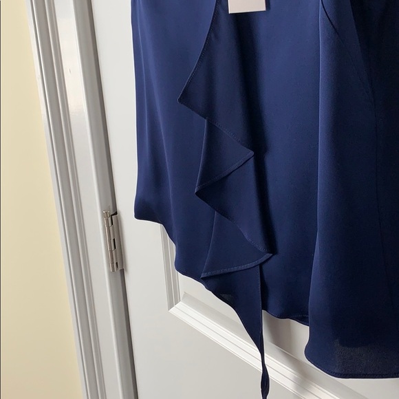 Milly size 6 navy silk blouse - Picture 3 of 7
